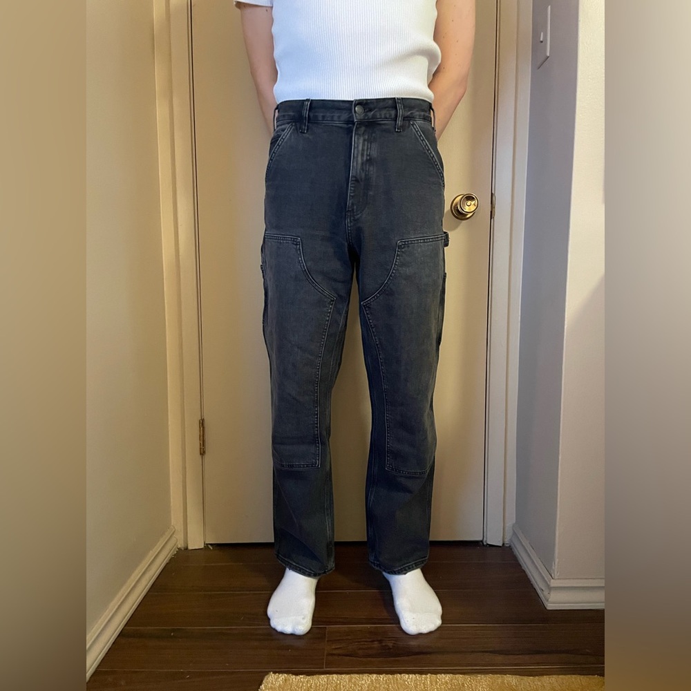 Zara Men’s Charcoal Utility Workwear Pants